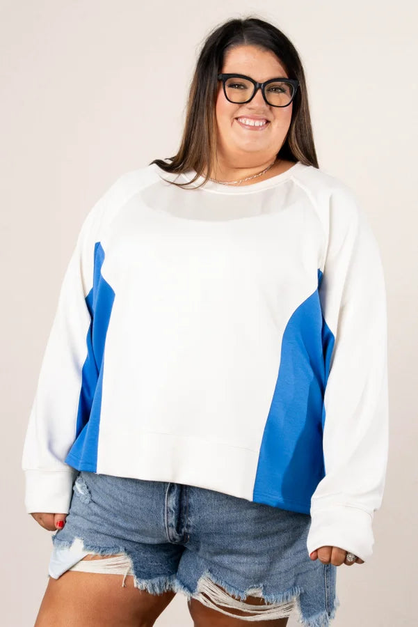 Color Block Raglan Pullover