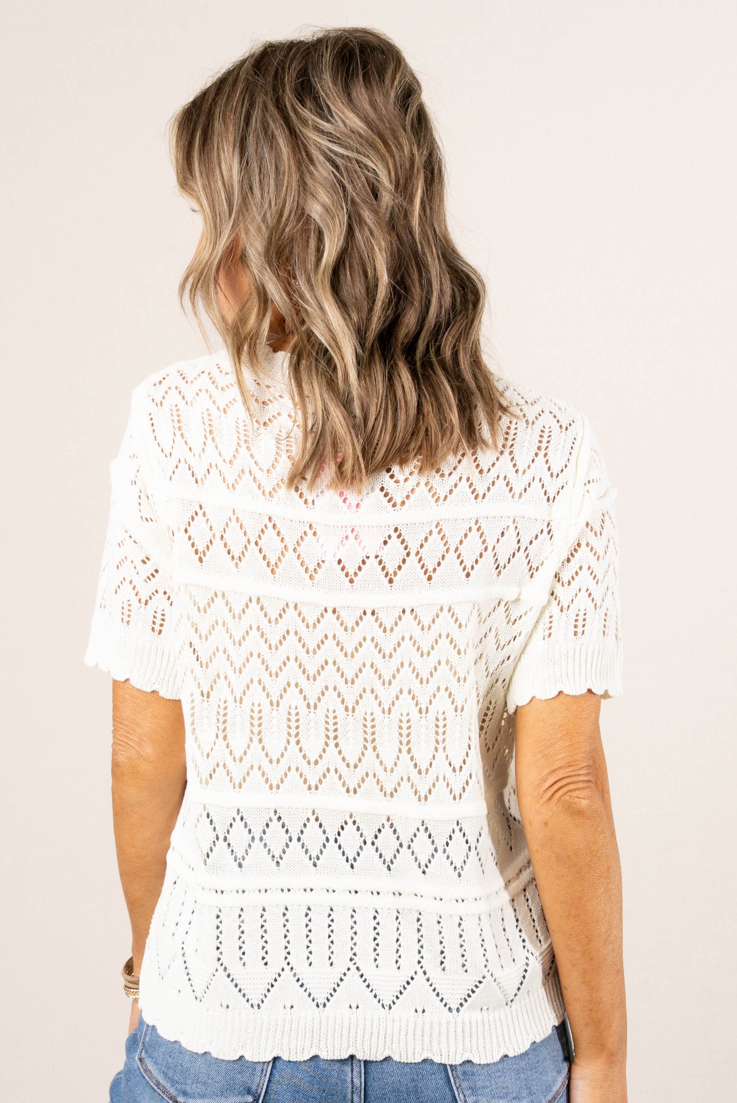 Crocheted Open Knit Top