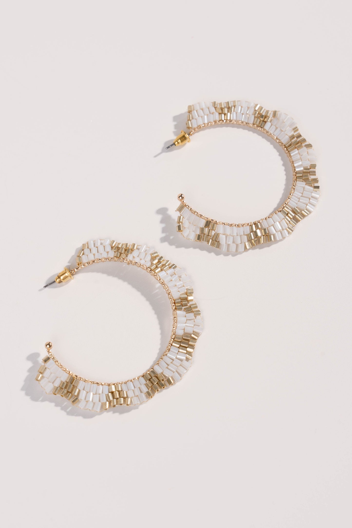 Beaded Hoop Earrings