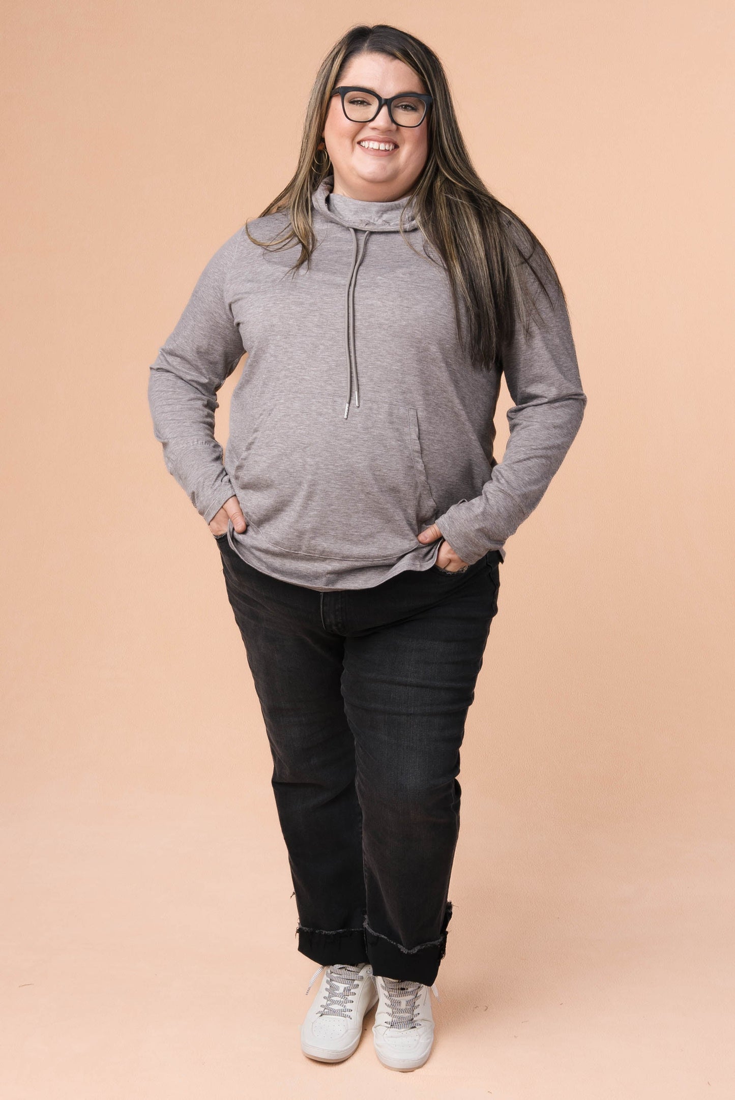 Thumbhole Cuff Hooded Pullover
