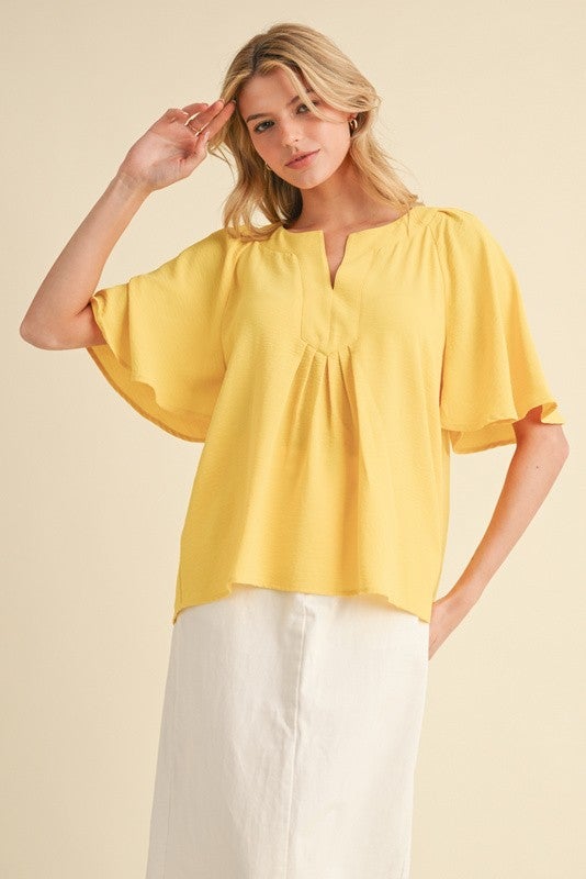 Solid 1/2 Cape Sleeves Top *Final Sale*