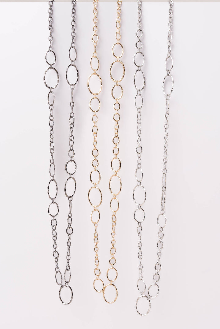 Long Linking Oval Chain Necklace