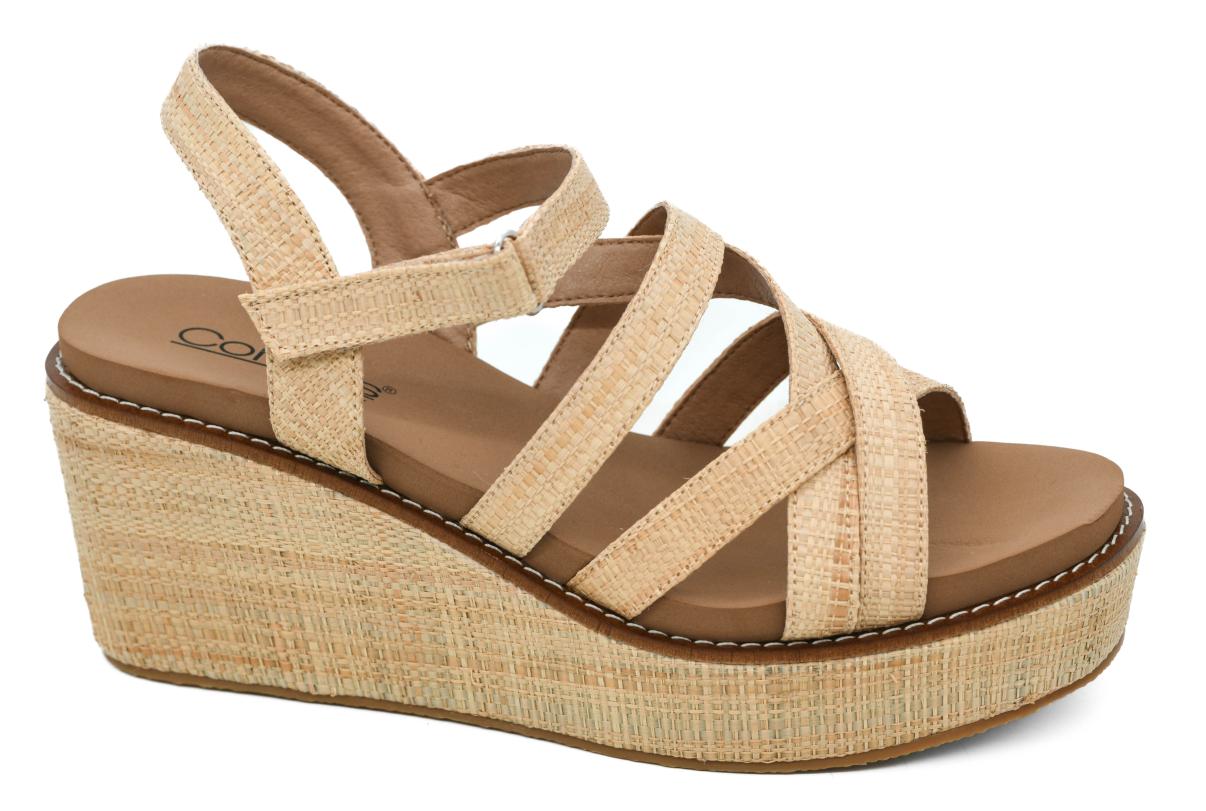 All Nighter Platform Raffia Sandal