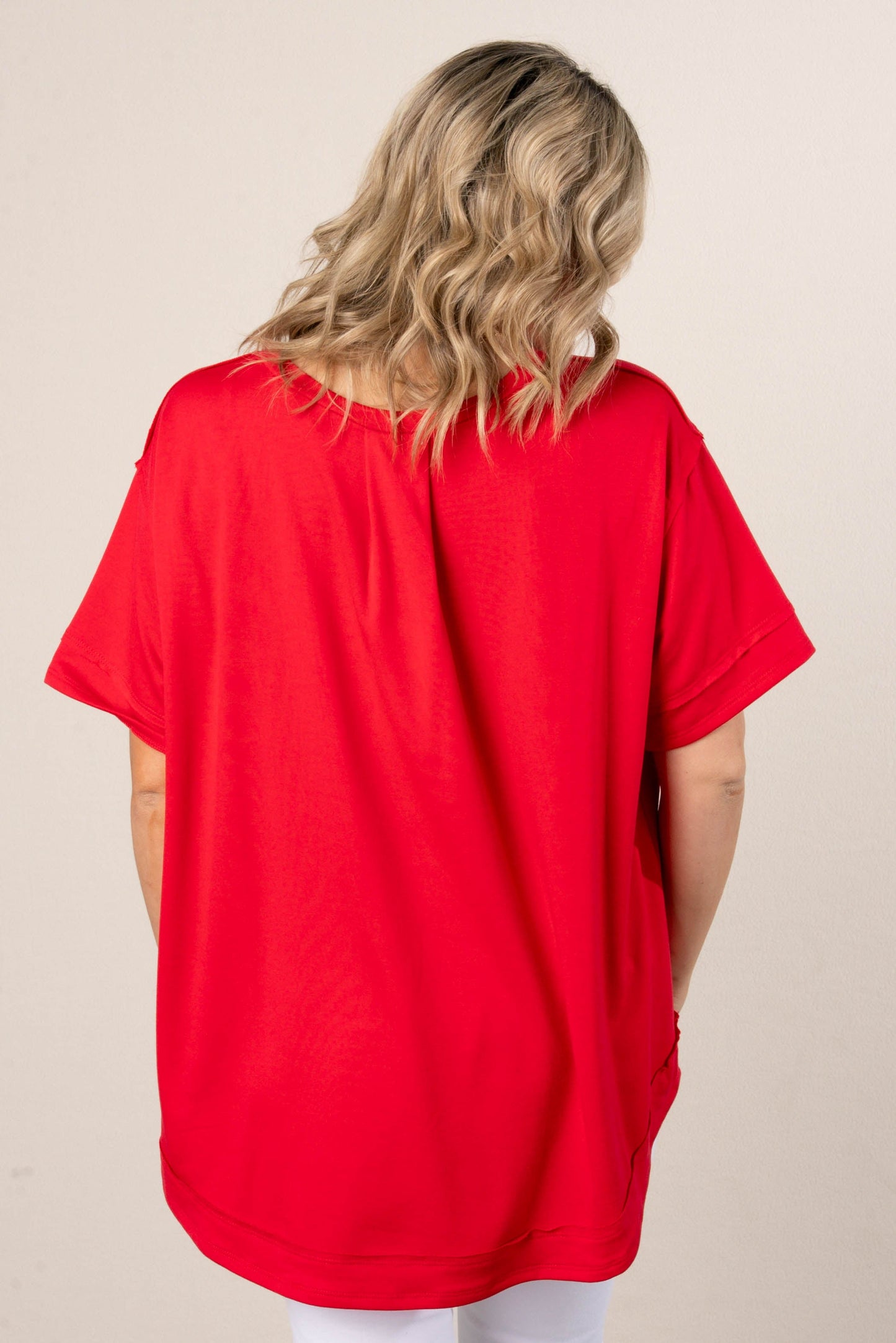 Drop Shoulder Henley Top