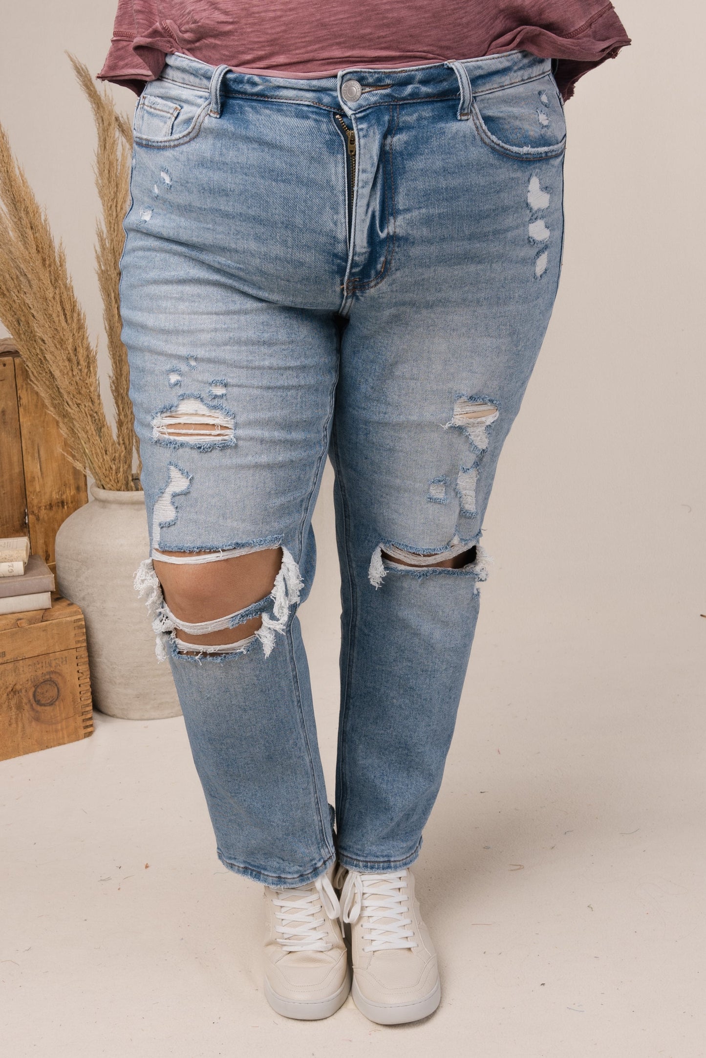 Lovervet by VERVET | Aliyah High Rise Crop Straight Leg Jeans