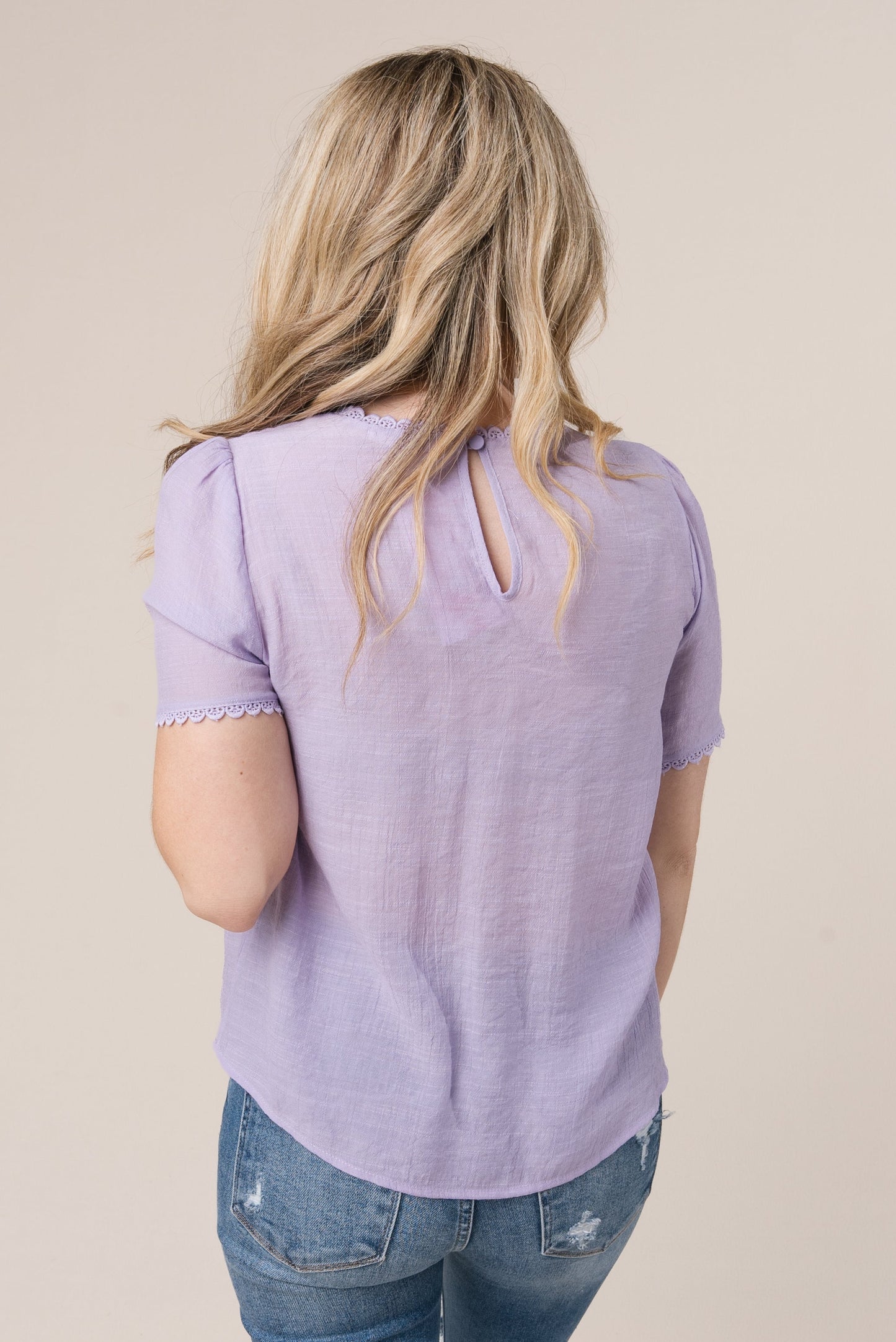 Lace Trimmed Blouse *Final Sale*