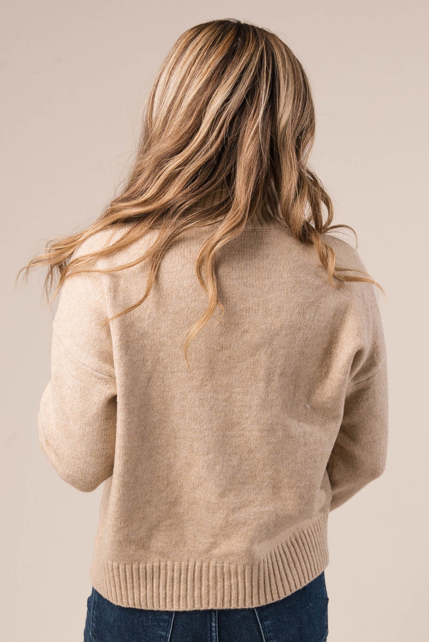 Marled Knit Mock Neck Sweater *Final Sale*