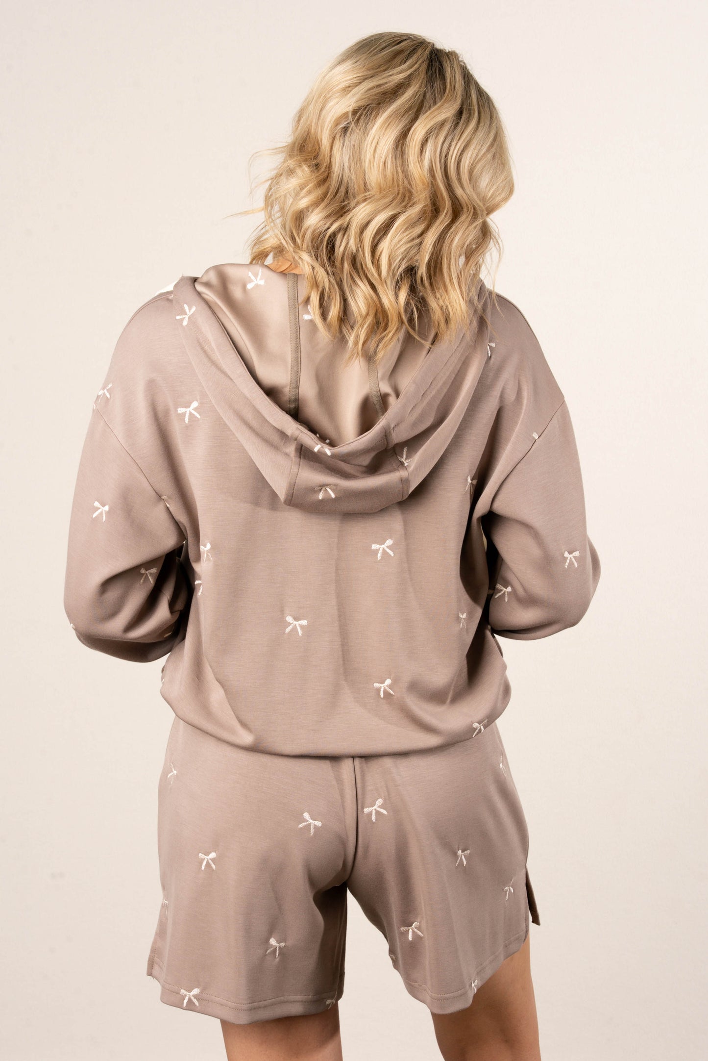 Bow Embroidered Jacket + Shorts Set