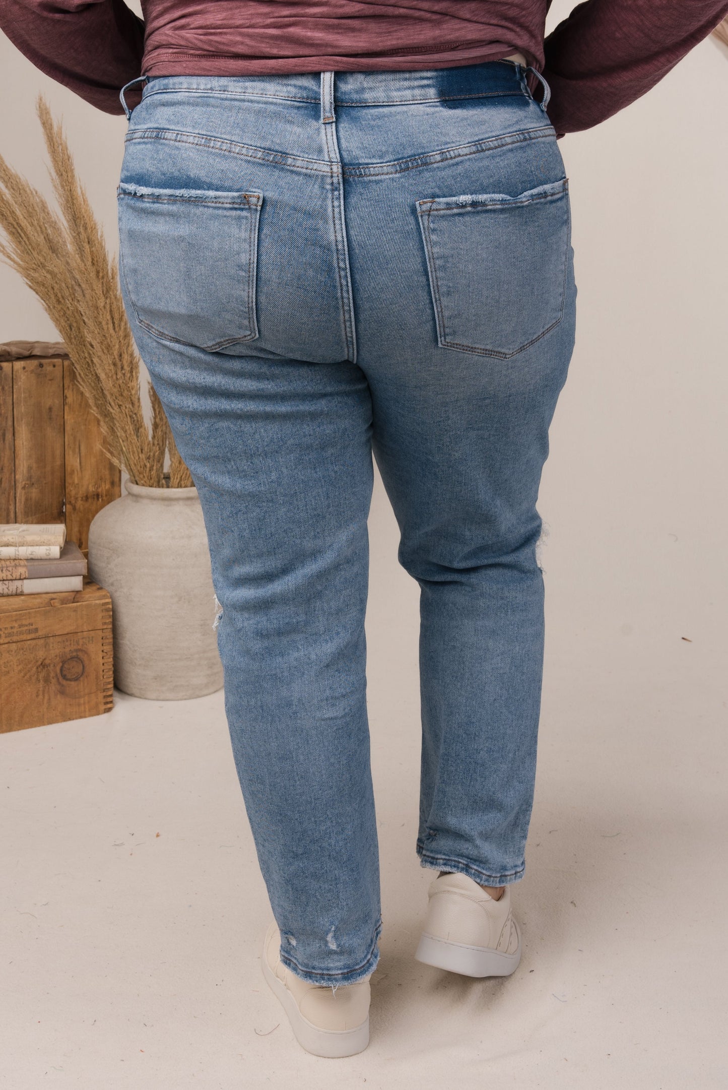 Lovervet by VERVET | Aliyah High Rise Crop Straight Leg Jeans