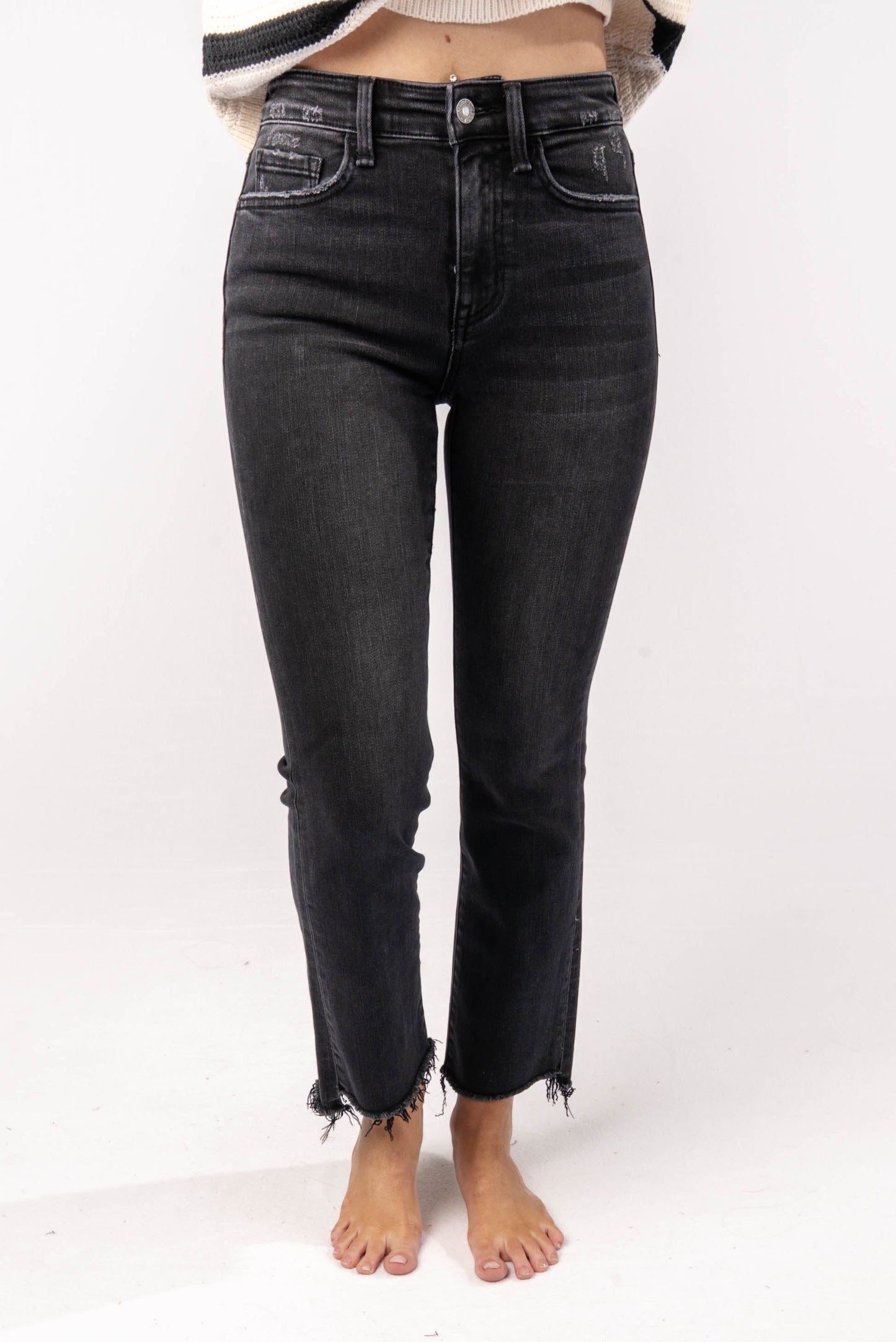 VERVET Denim | Hadley High Rise Crop Flare Jeans