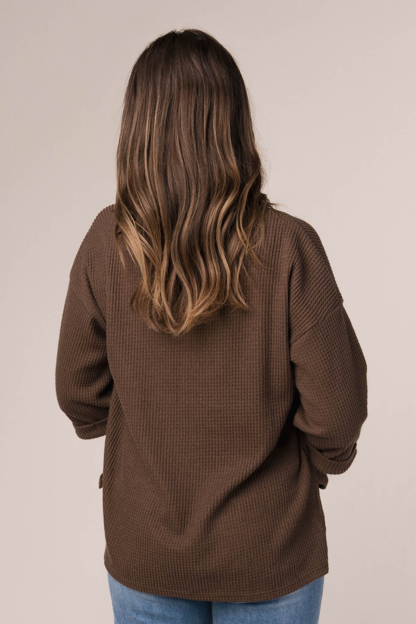 Waffle Knit Henley Top *Final Sale*