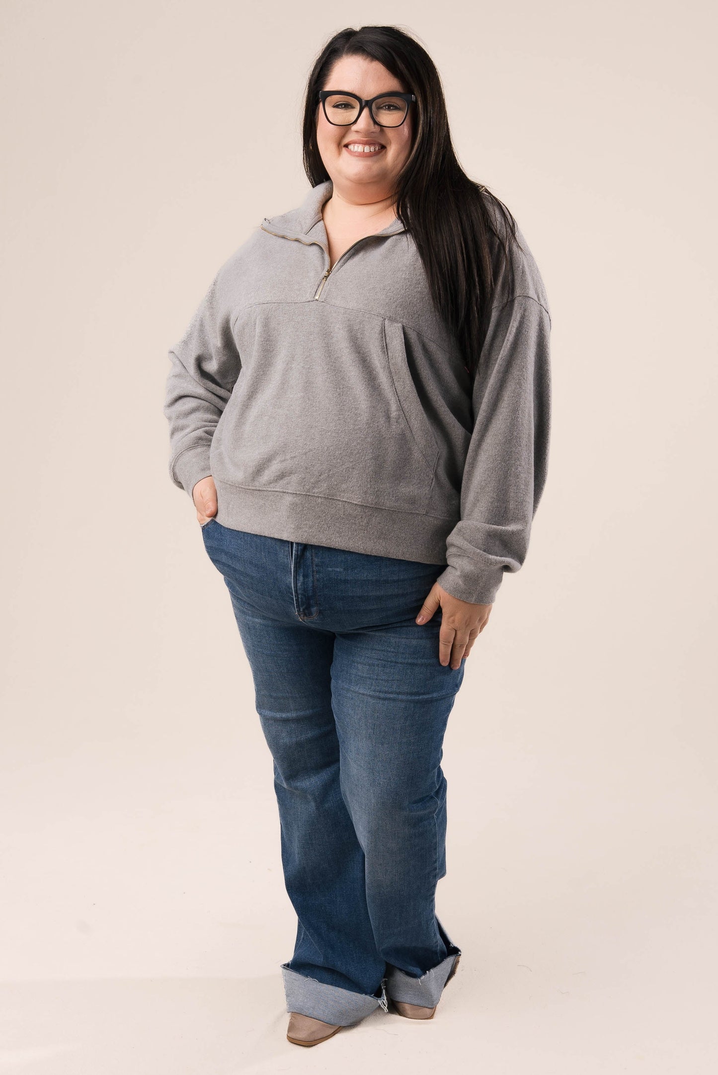 Brushed Half Zip Pullover *Final Sale*