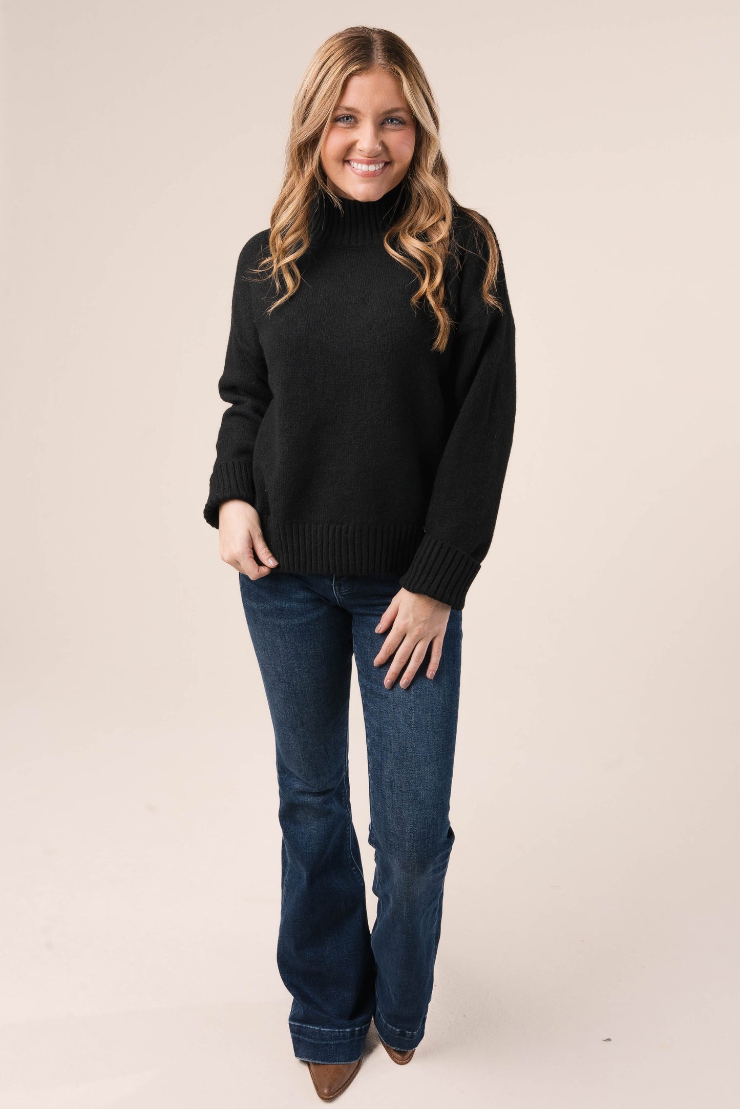 Marled Knit Mock Neck Sweater *Final Sale*