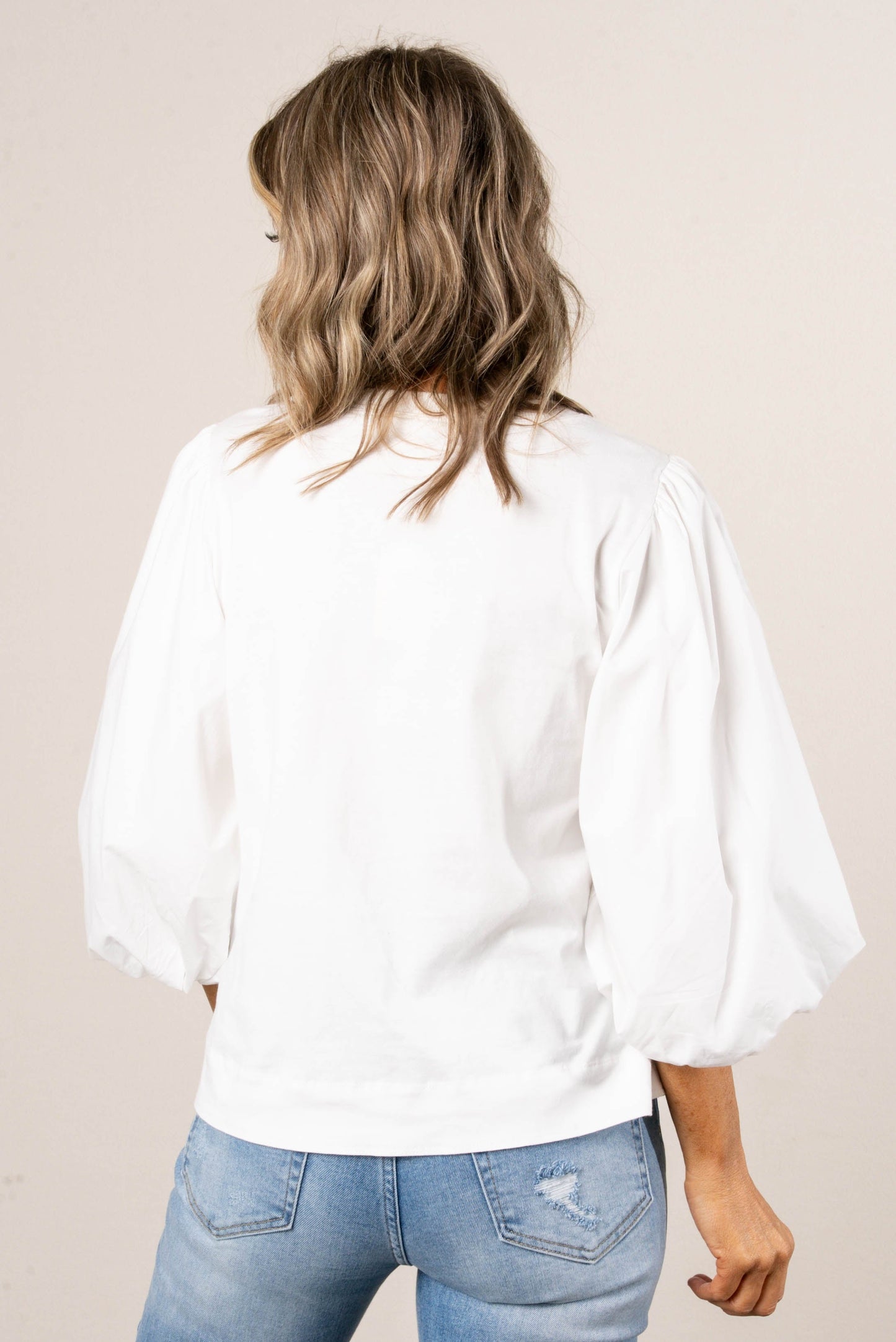 Poplin Pleated Waist Top