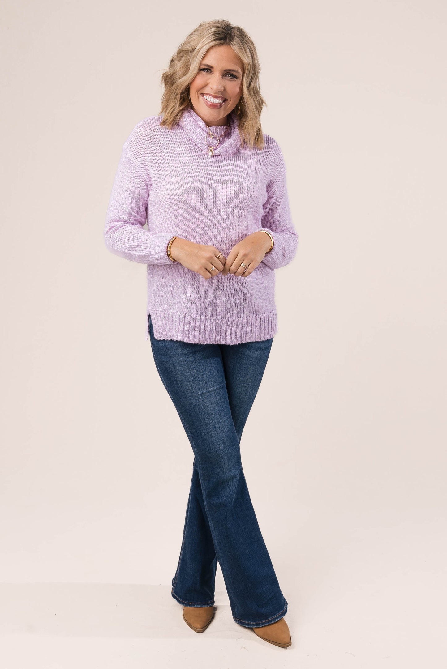 Marled Knit Turtleneck Sweater *Final Sale*