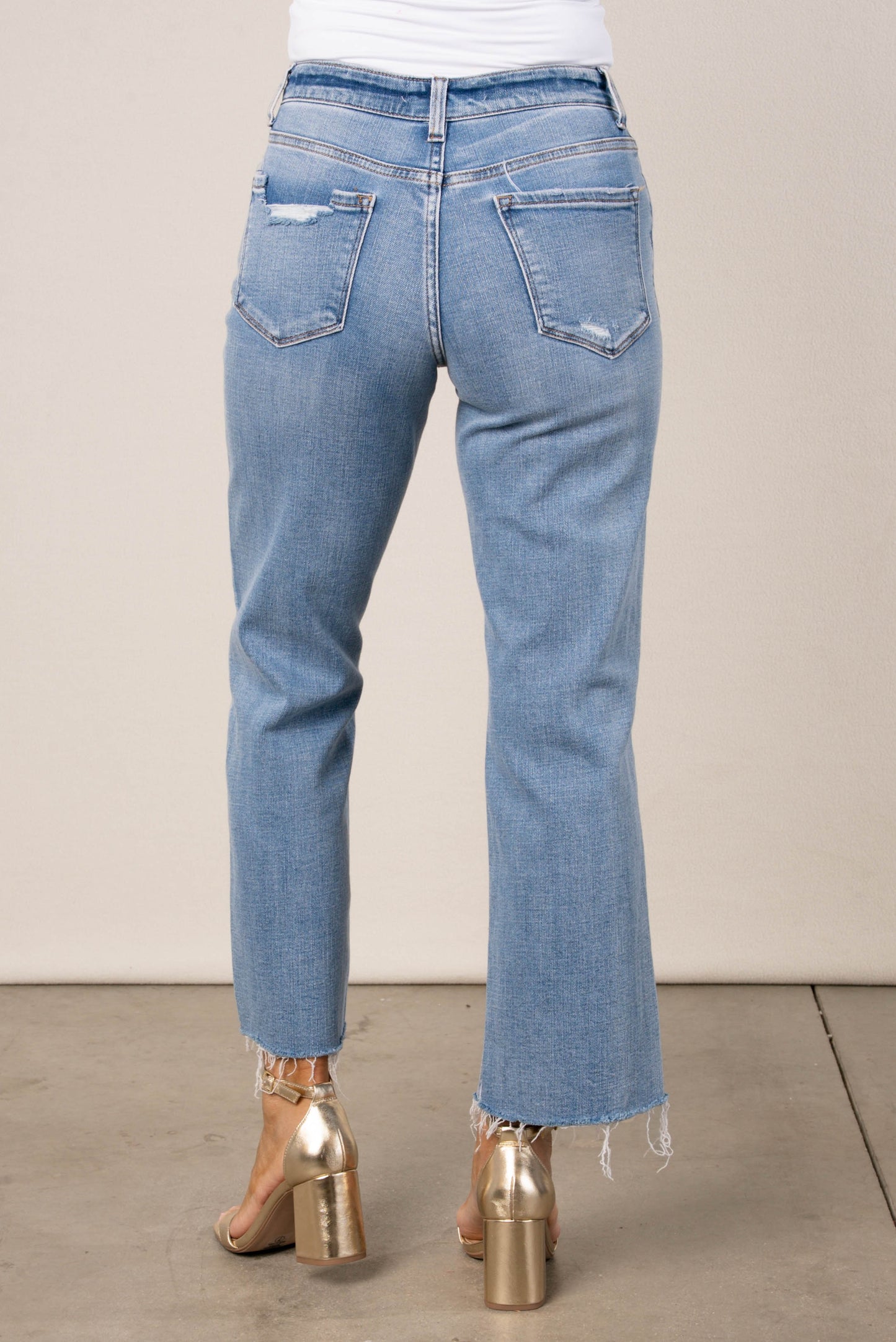 Flying Monkey | Angela High Rise Crop Wide Leg Jeans