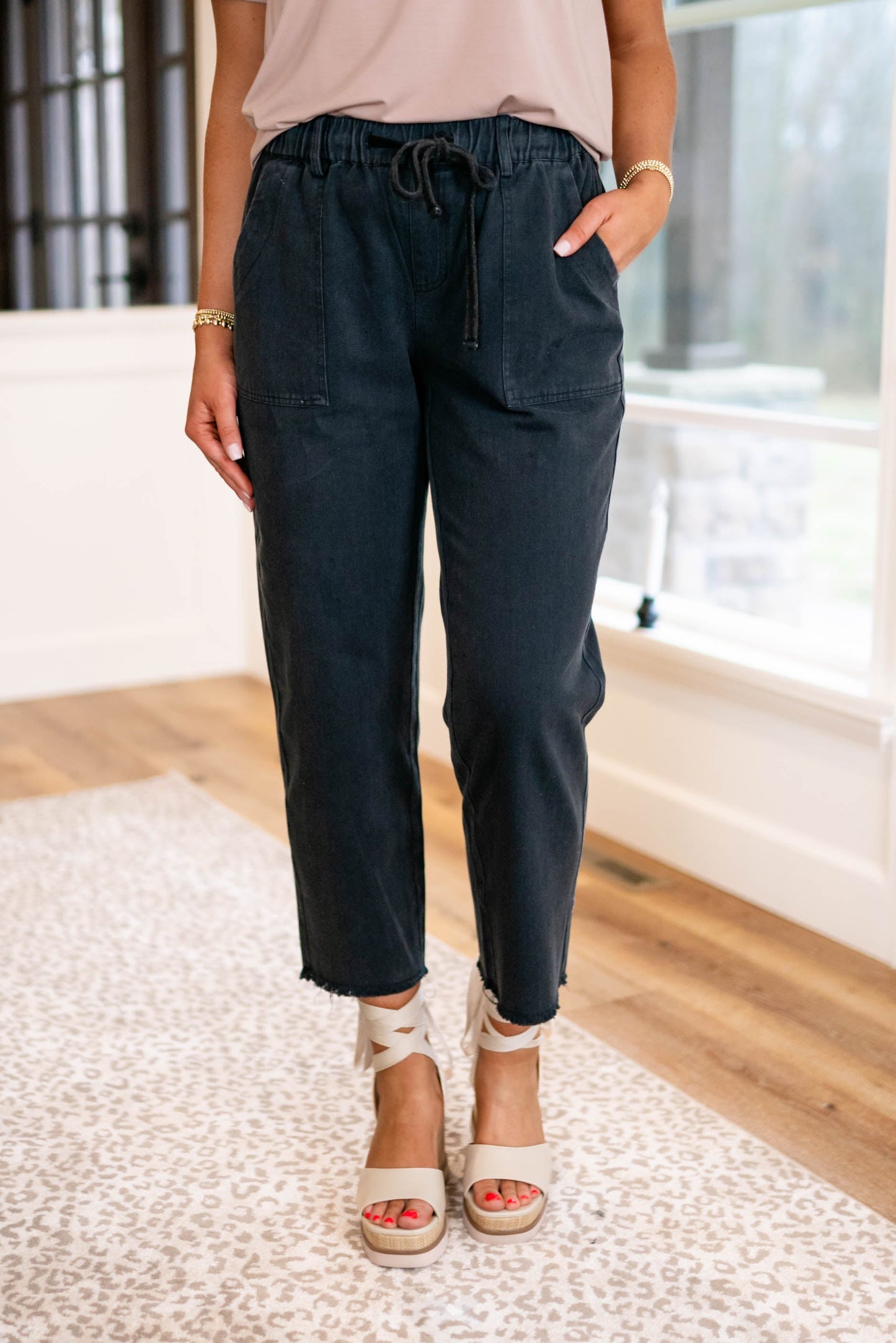 Mineral Washed Drawstring Pants *Final Sale*