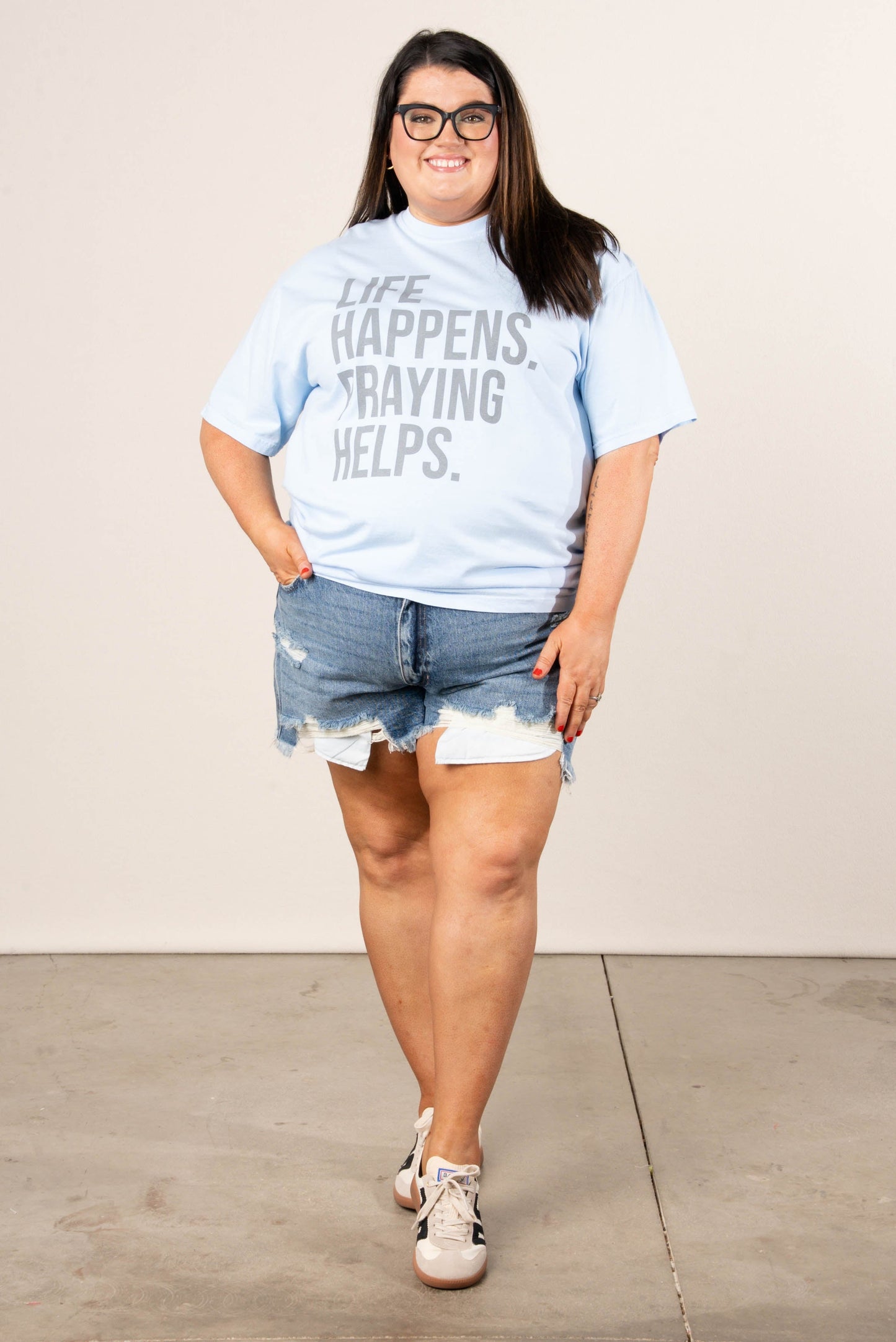 Life Happens Praying Helps Graphic Tee