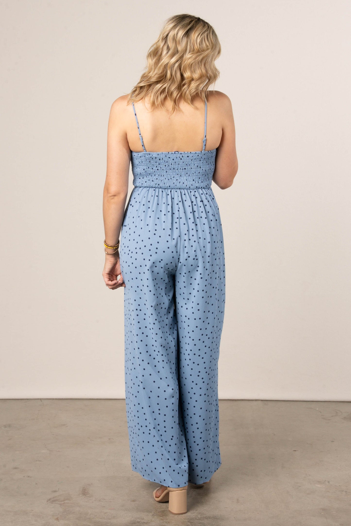 Polka Dot Bow Tie Jumpsuit *Final Sale*