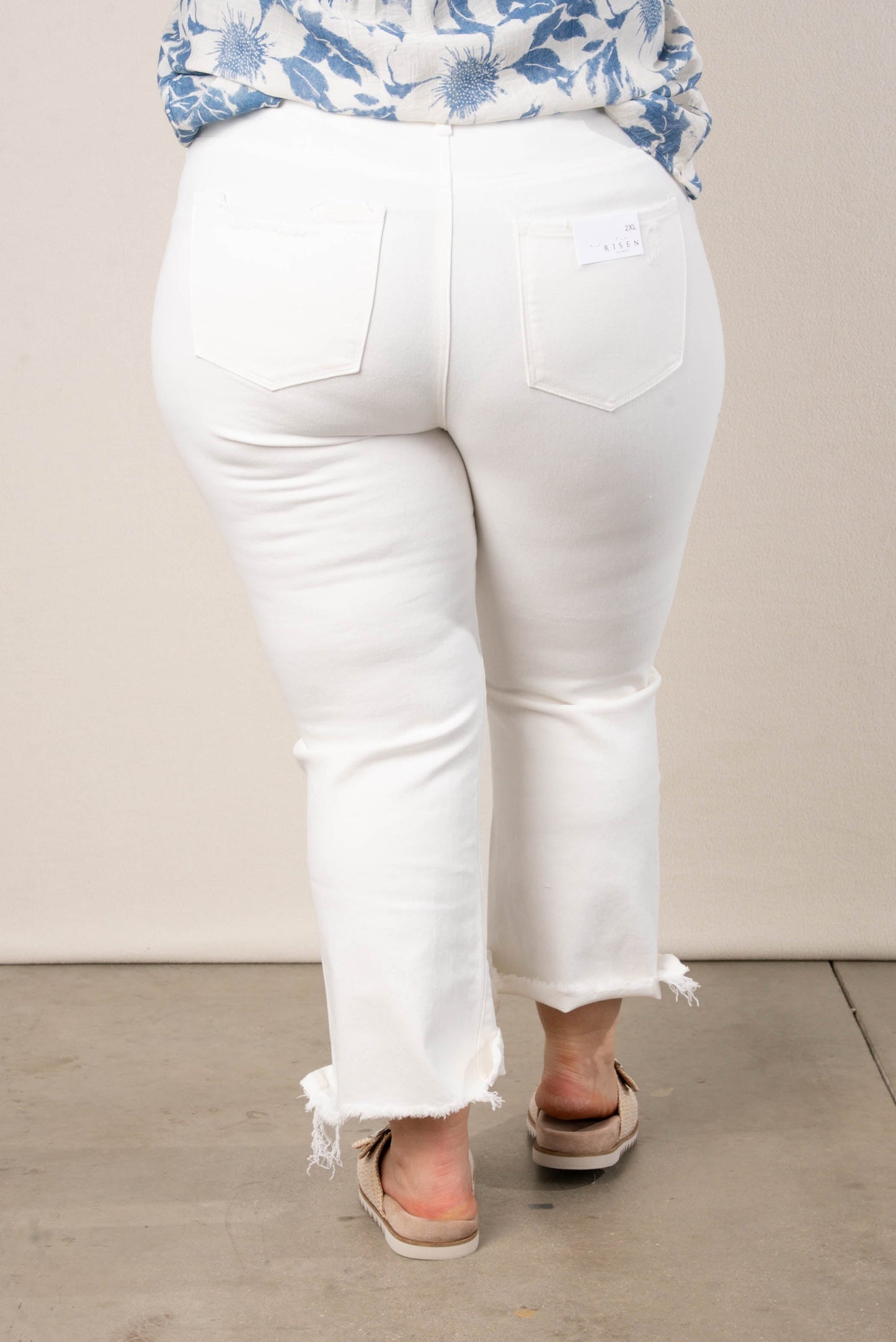 Risen High Rise Tummy Control Crop Jeans