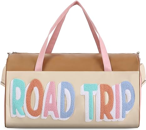 Chenille Letter Duffle Bag
