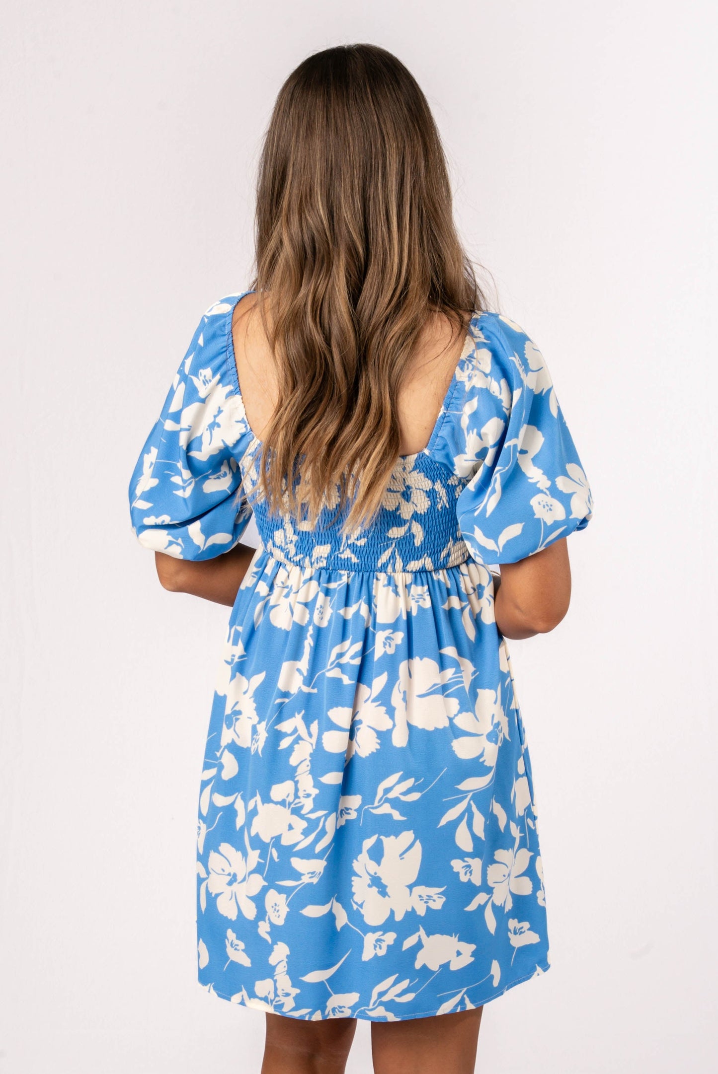 Floral Scallop Neck Dress