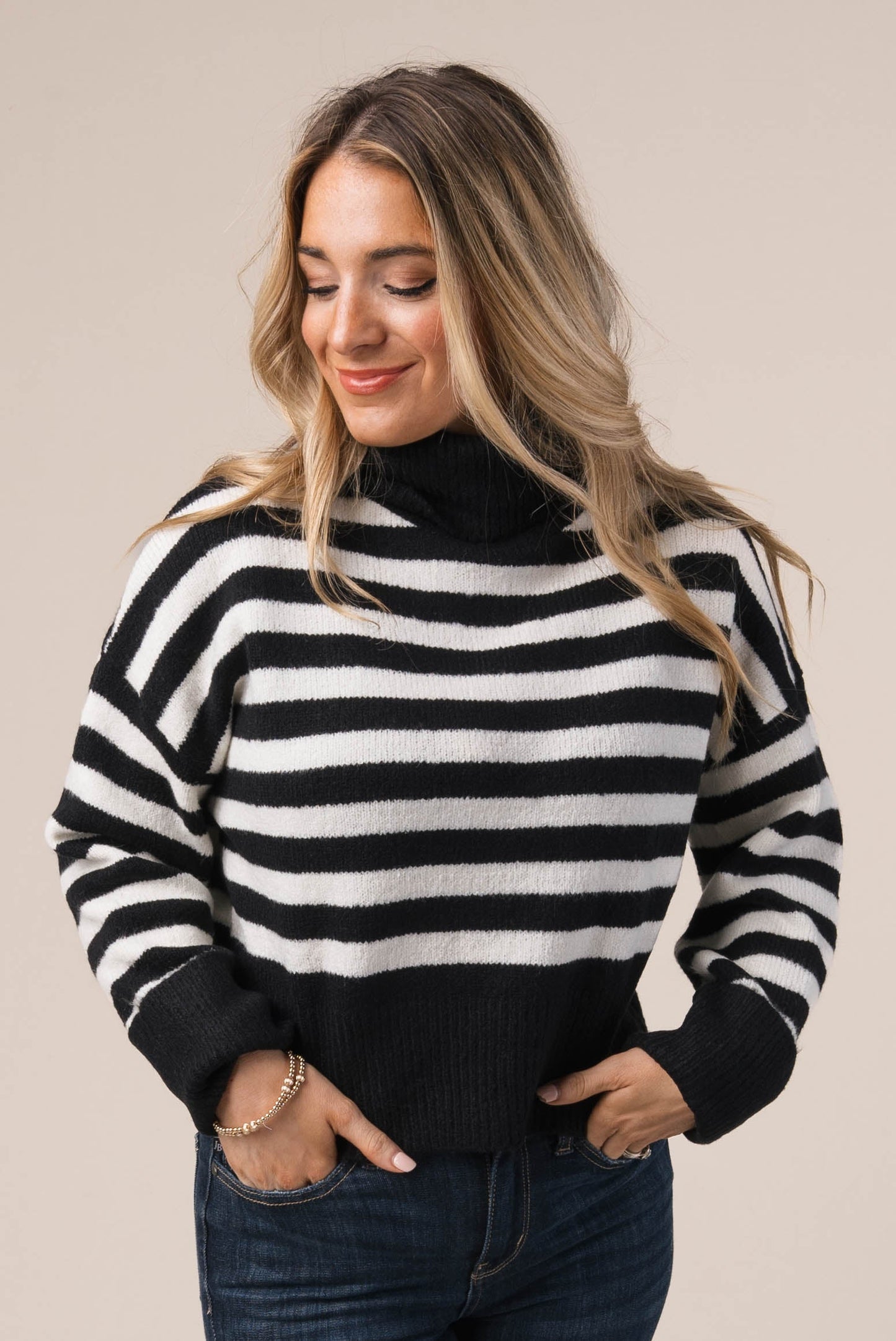 Striped Turtleneck Sweater *Final Sale*