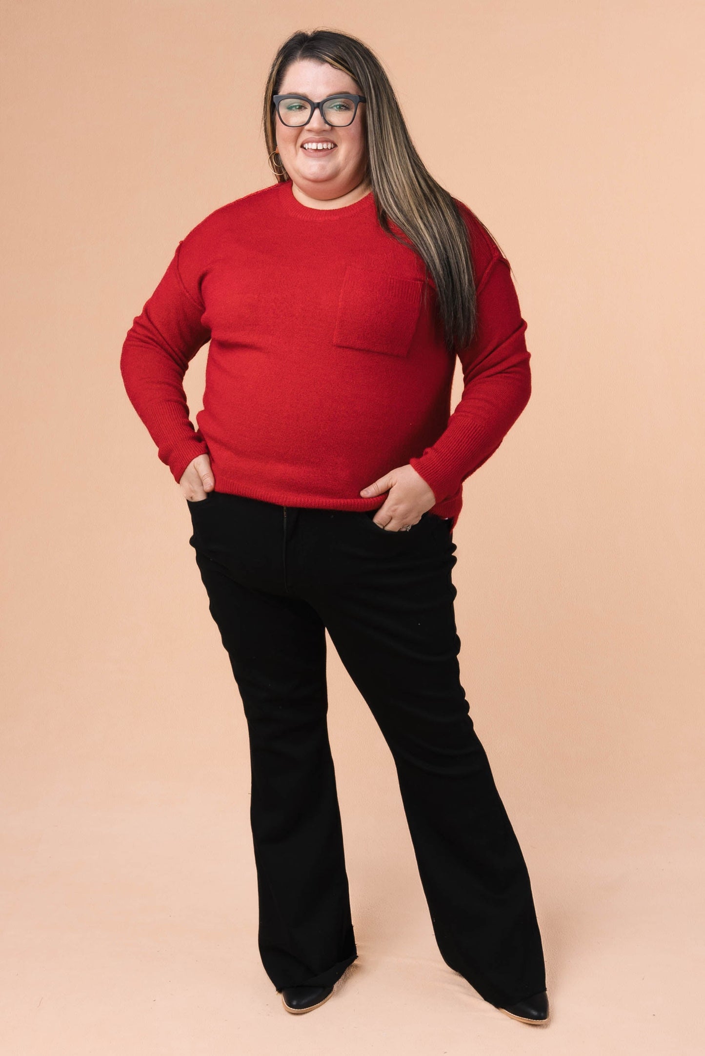 Melange Knit Hi-Lo Sweater *Final Sale*
