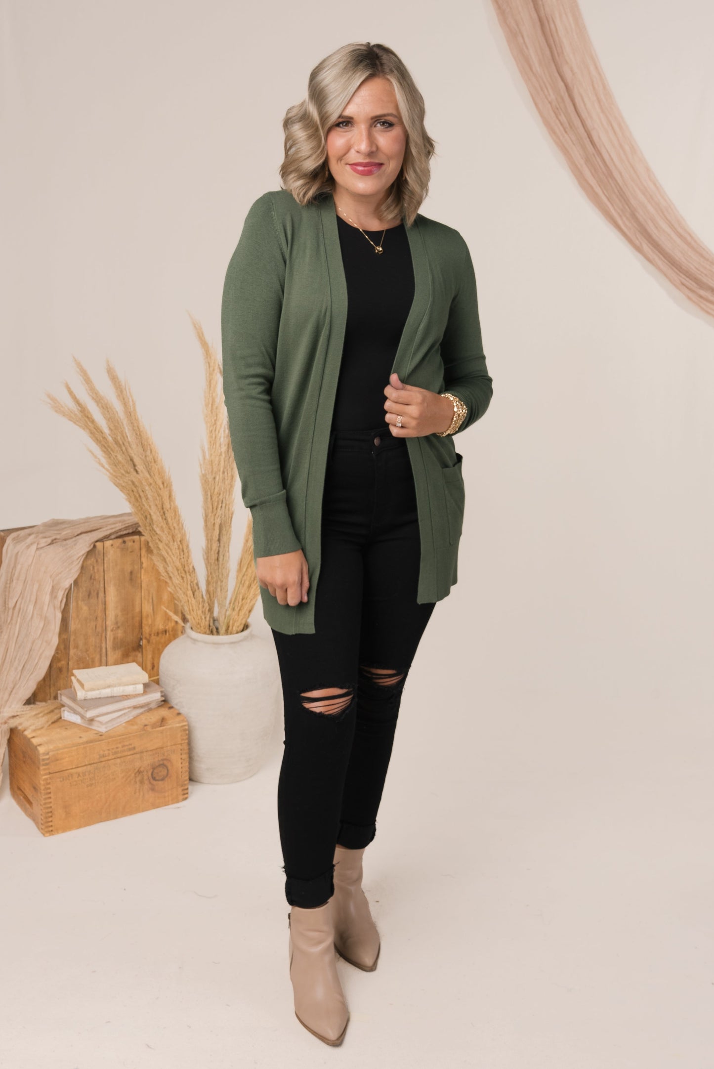 Open Front Sweater Cardigan