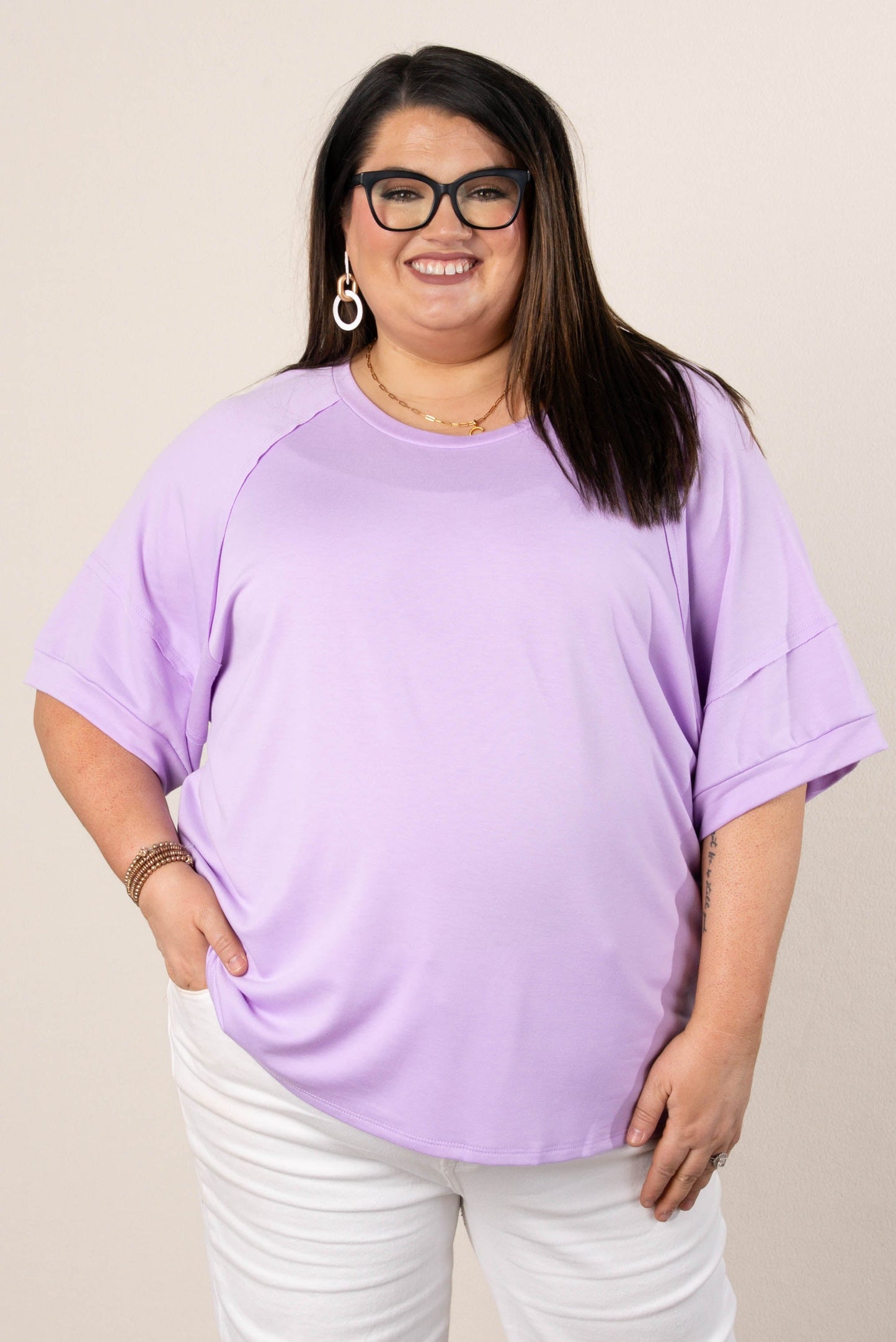 Oversized Raglan Tiered Sleeve Top