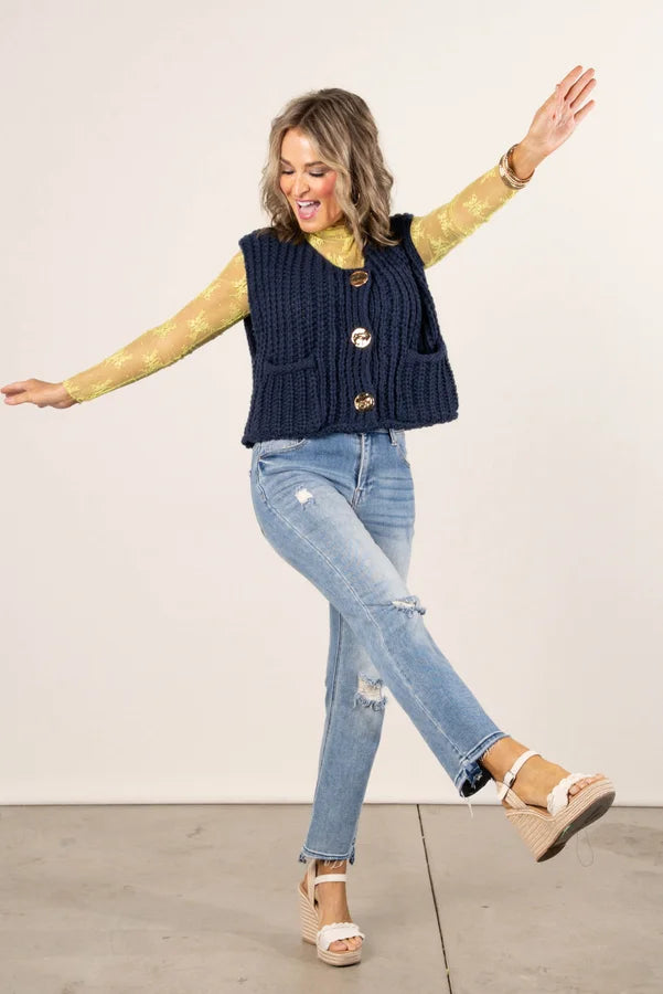 GF Exclusive Georgia Mae Chunky Knit Sweater Vest
