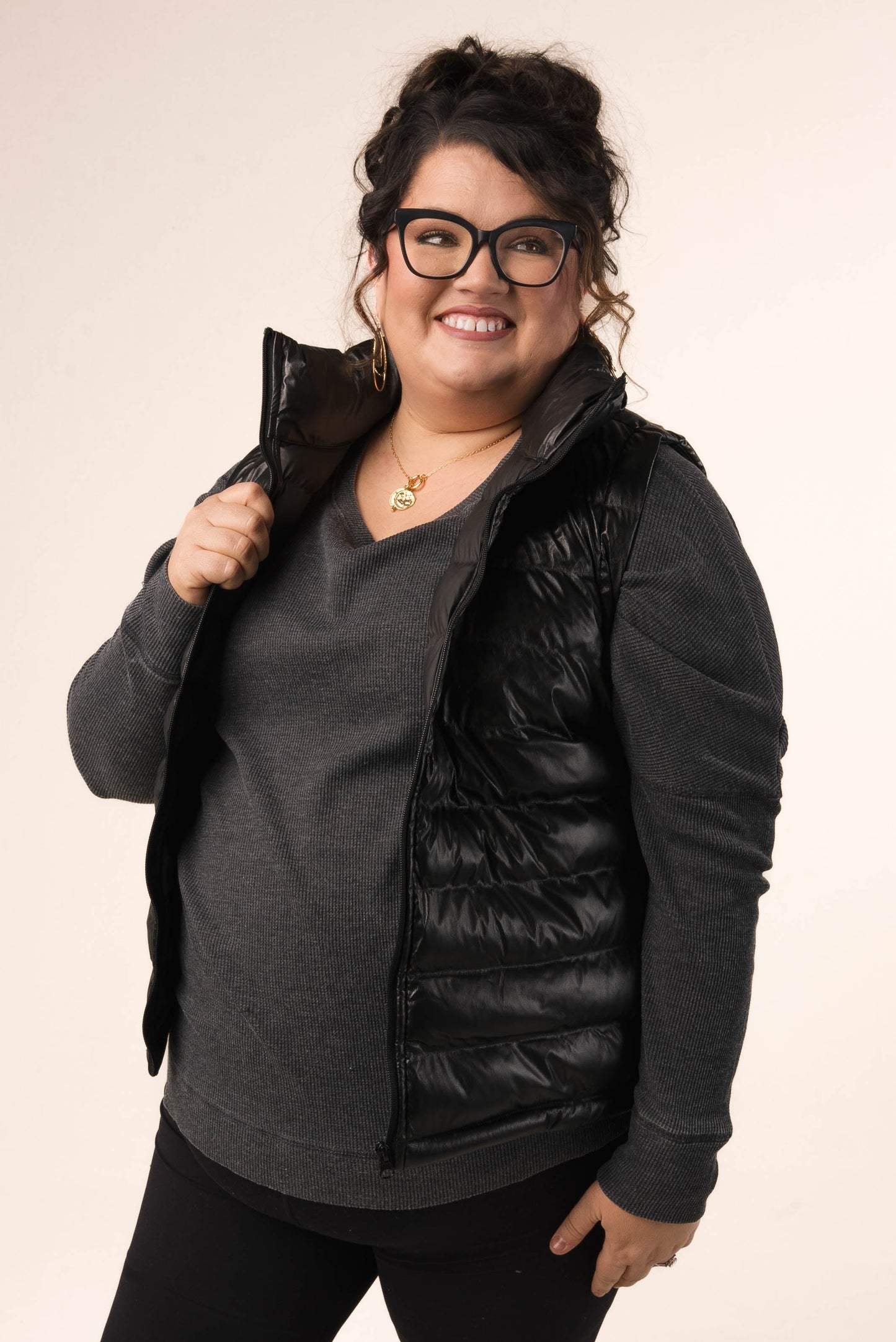 High Neck Puffer Vest