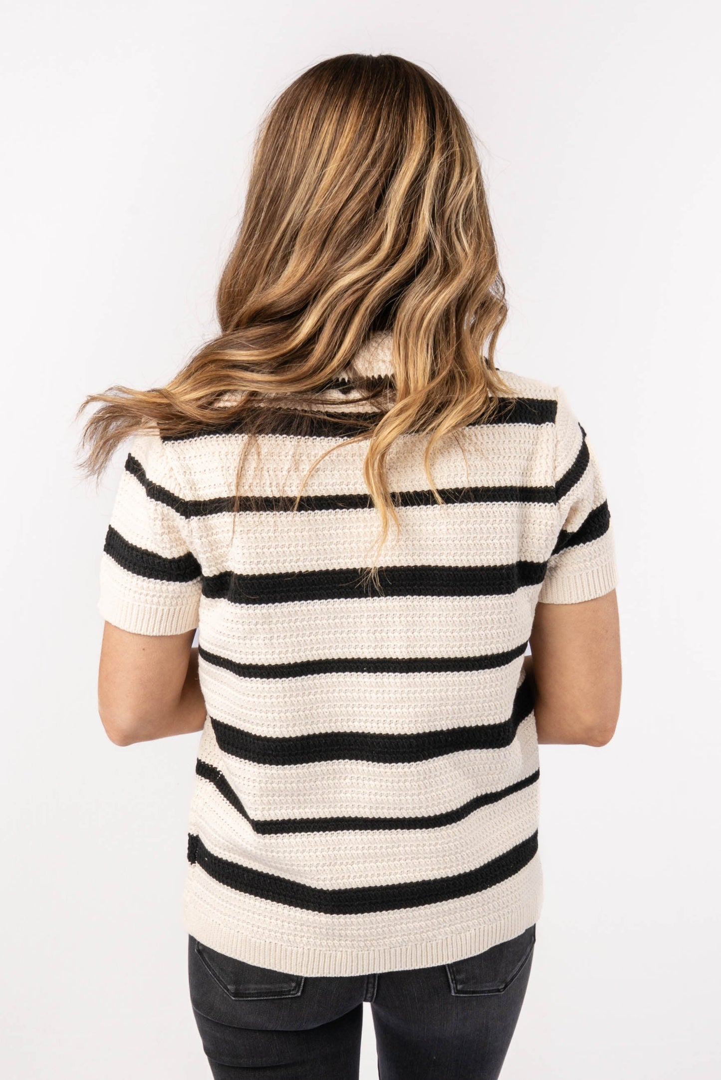 Striped Polo Sweater