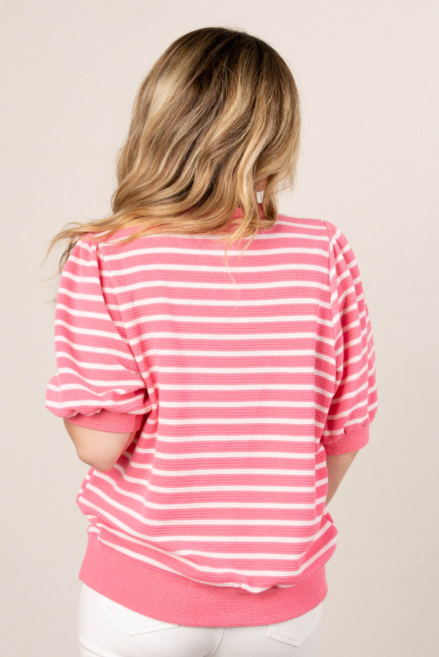 Textured Striped Top *Final Sale*