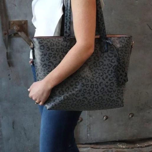 Jane Leather Perforated Tote