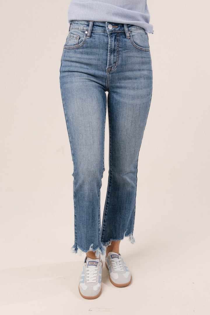 Risen Denim | Aria High Rise Ankle Flare Jeans