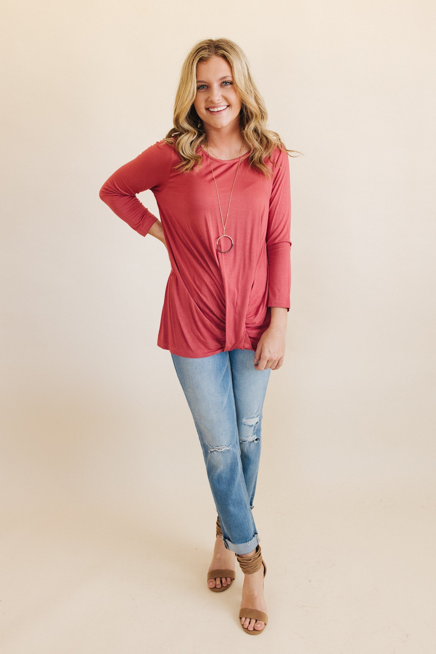 Draped Twist Front Top *Final Sale*
