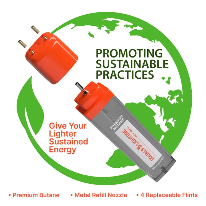 Premium Butane with 4 Replace Flints