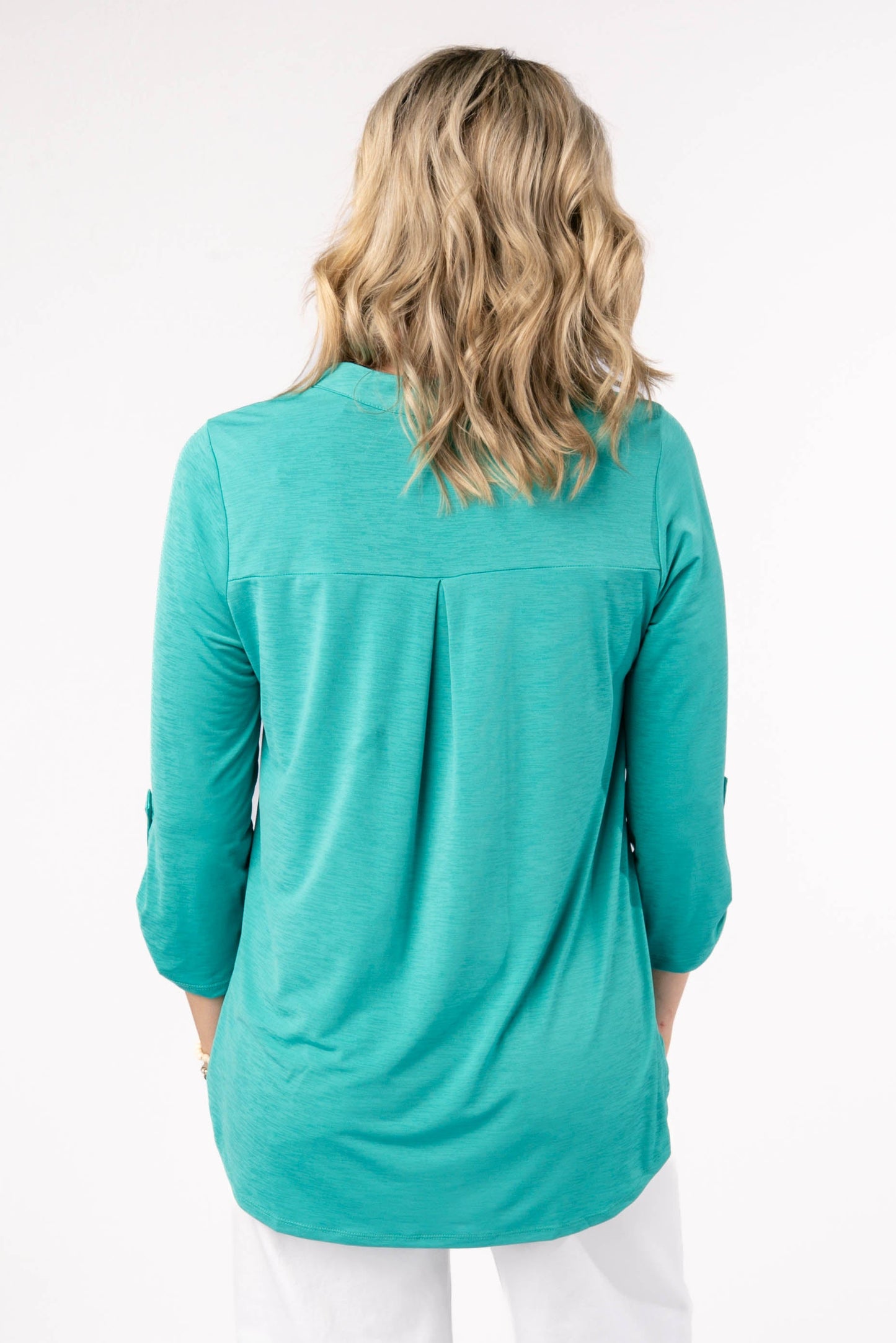 Liz Solid Tab Sleeve Top