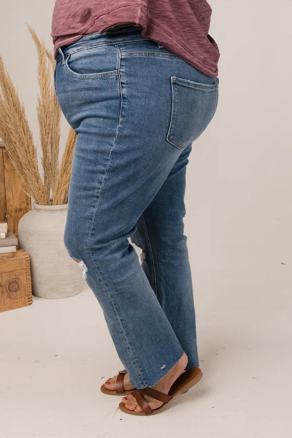 VERVET Denim | Jolene High Rise Crop Flare Jeans