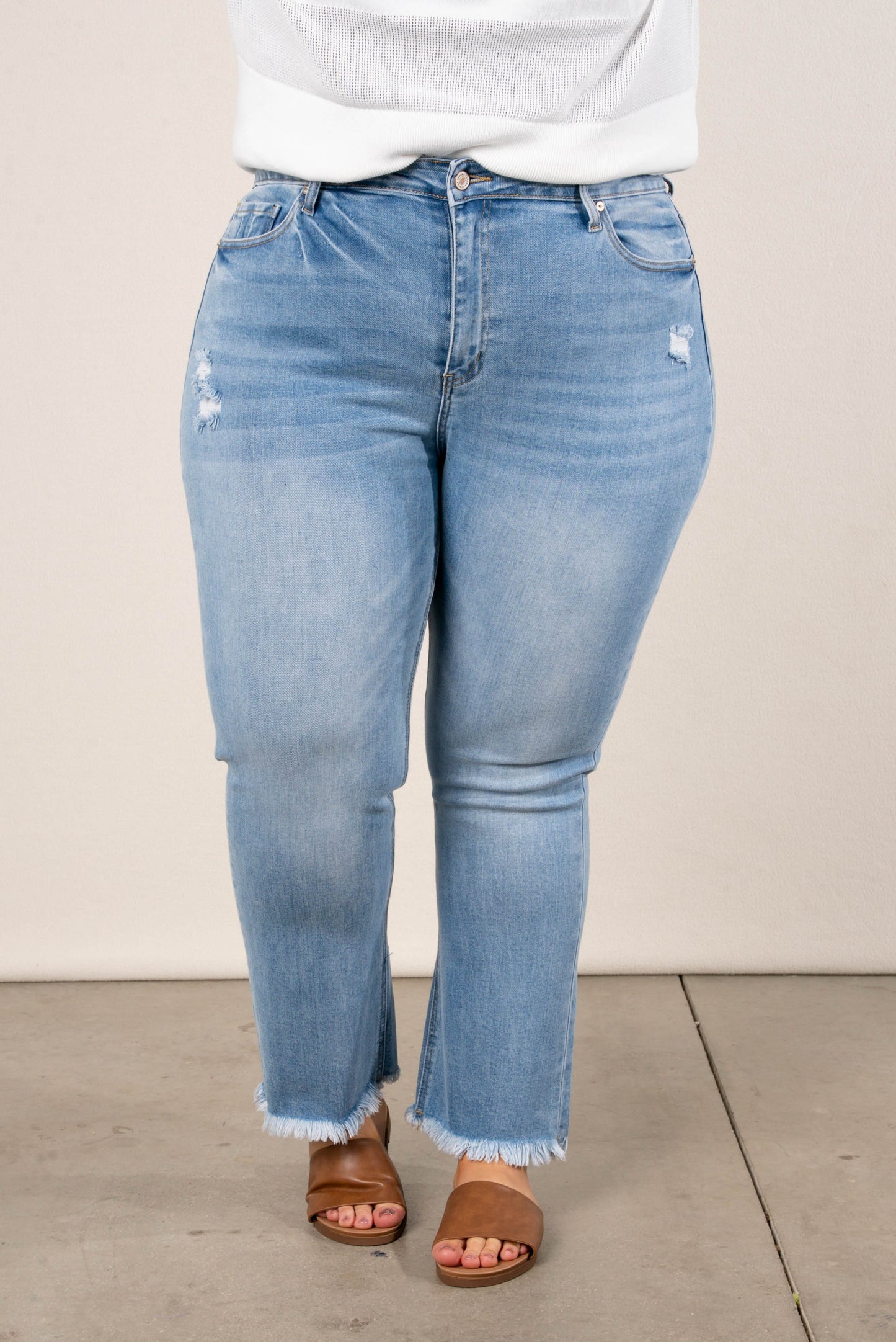 Zenana | Layla High Rise Crop Straight Leg Jeans