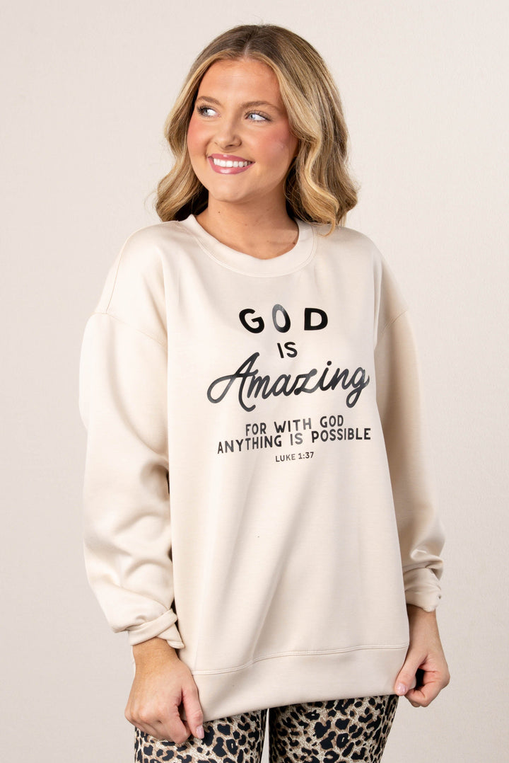 God Is Amazing Graphic Sweatshirt