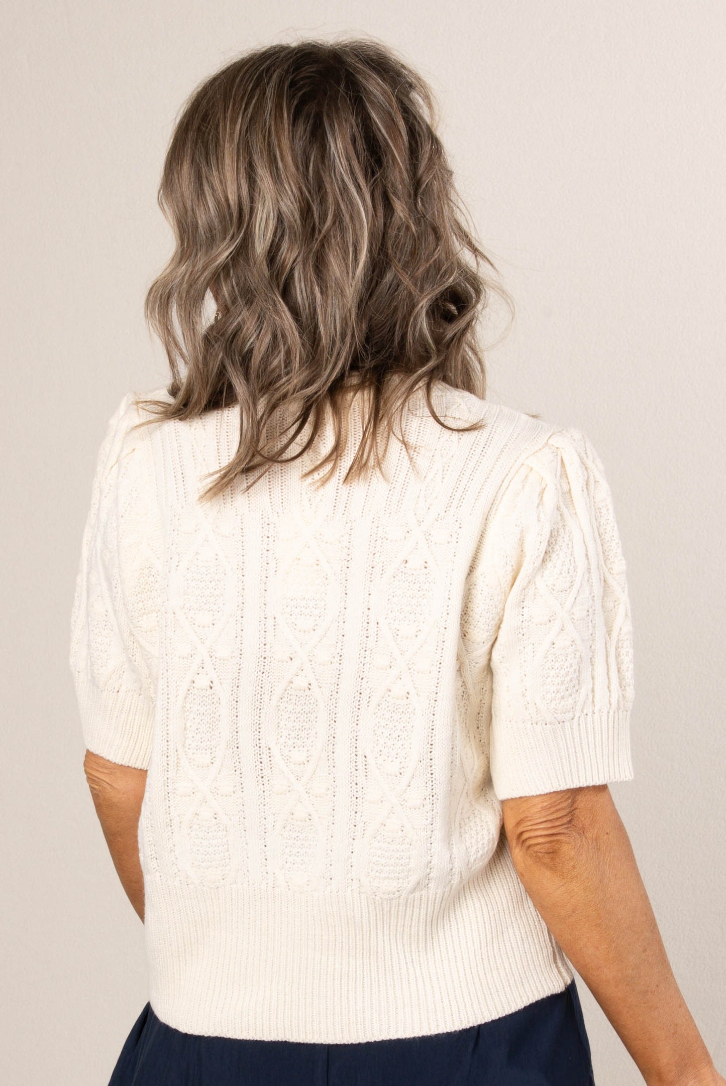 Mixed Cable Knit Sweater
