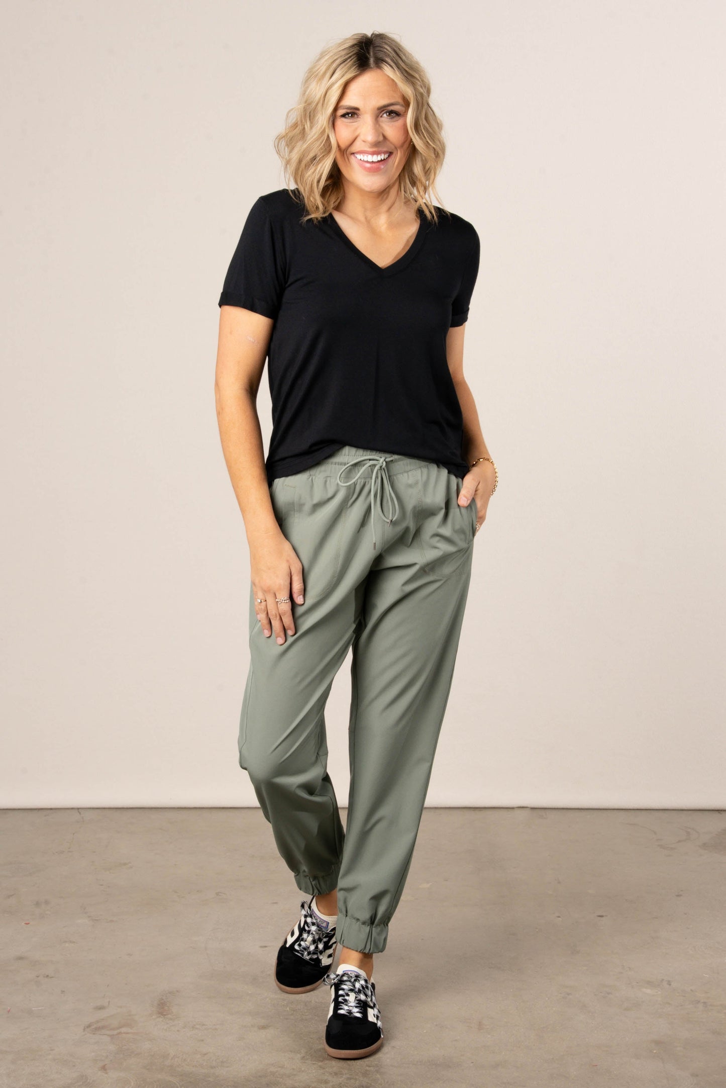 High Waist Drawstring Joggers