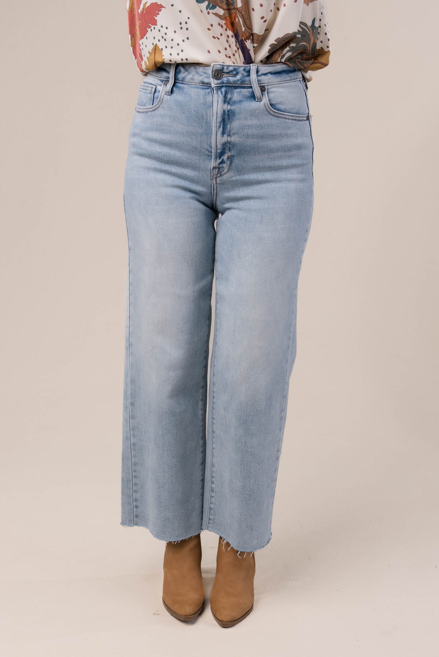 Hidden Denim | Nicole High Rise Wide Leg Crop Jeans