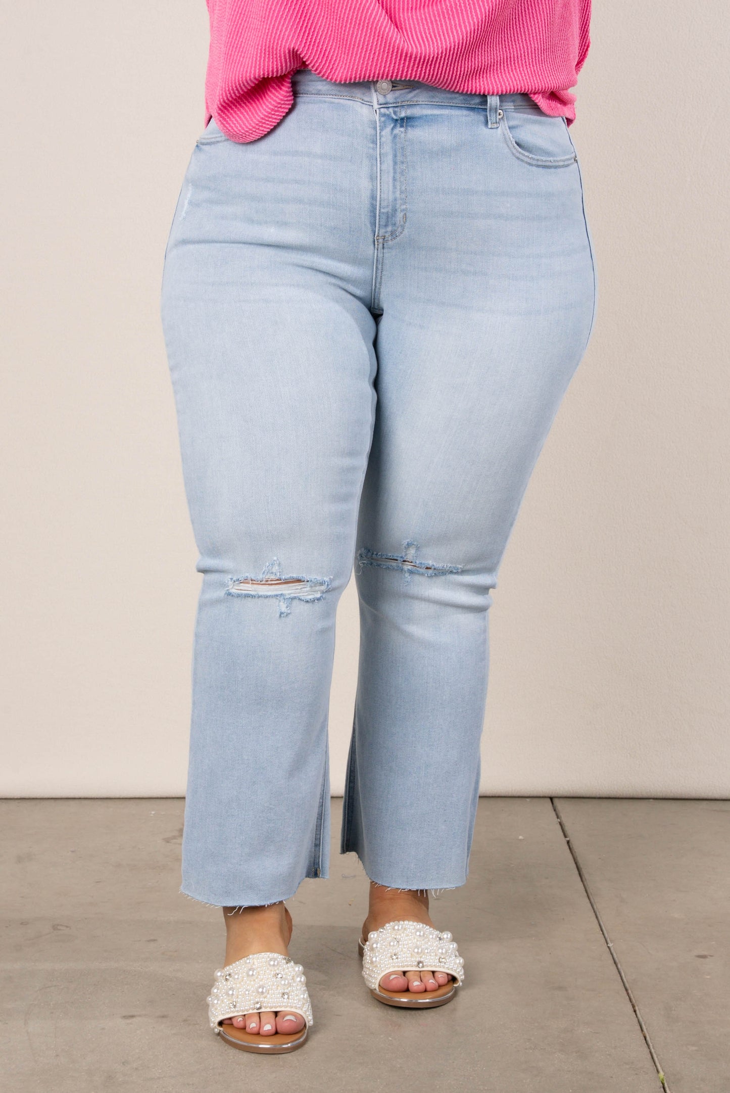 Sneak Peek Mid Rise Kick Flare Curvy Jeans