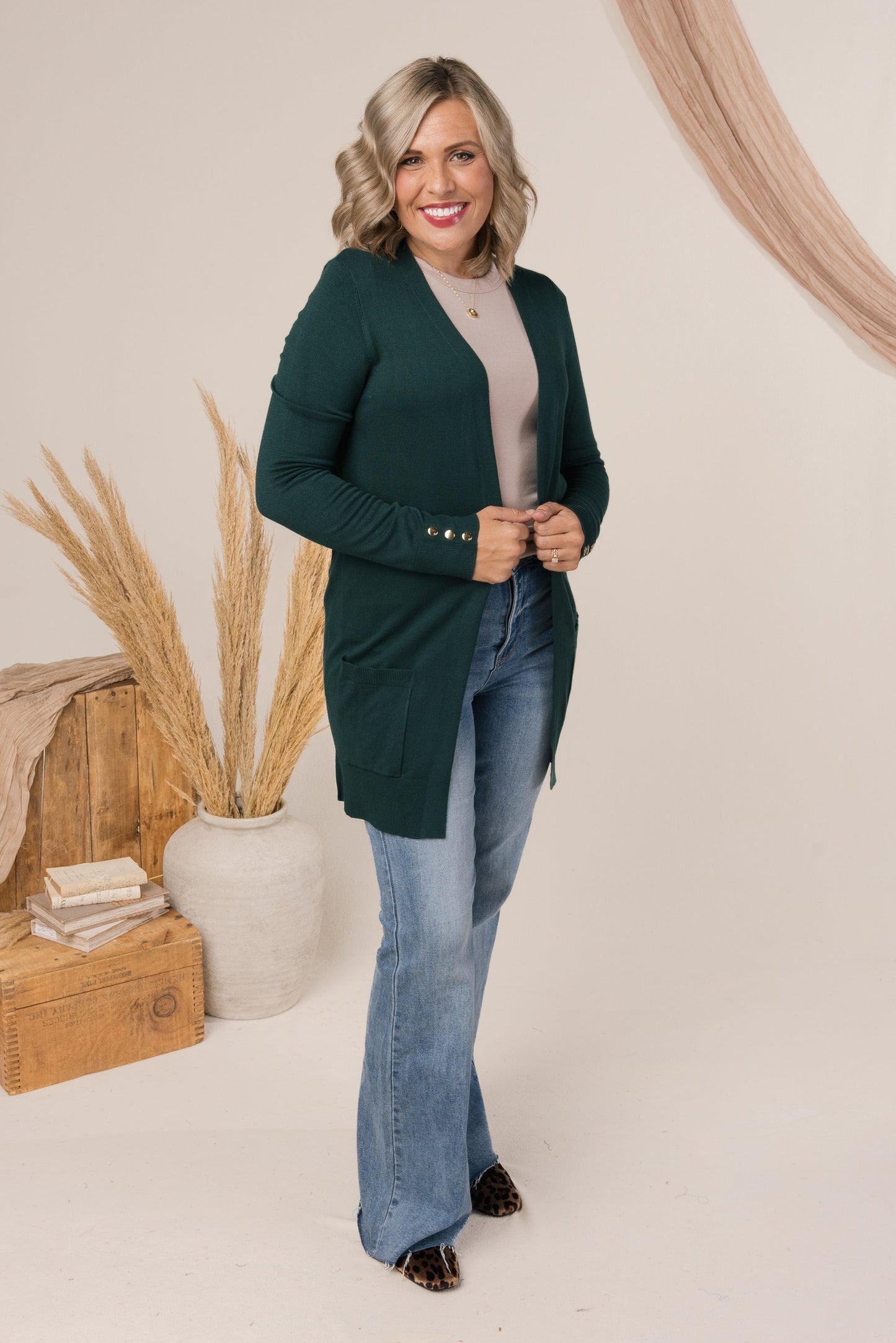 Button Cuff Sweater Cardigan *Final Sale*