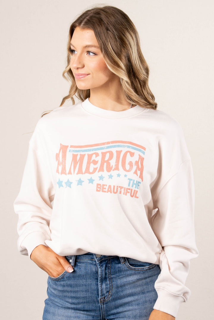 America The Beautiful Graphic Pullover