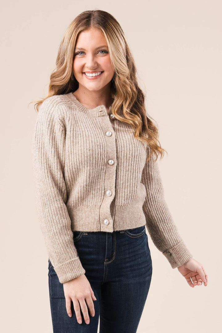 Pearl Button Sweater Cardigan