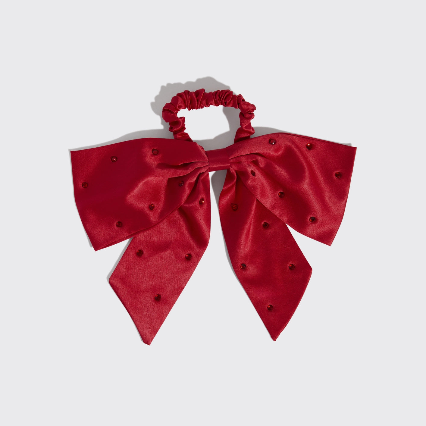 Kitsch | Holiday Satin & Rhinestone Bow Scrunchie